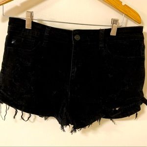 Women’s black jean shorts